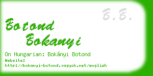 botond bokanyi business card
