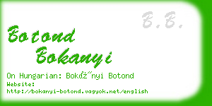 botond bokanyi business card